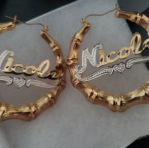 Personalized Nicole Bamboo Earrings
